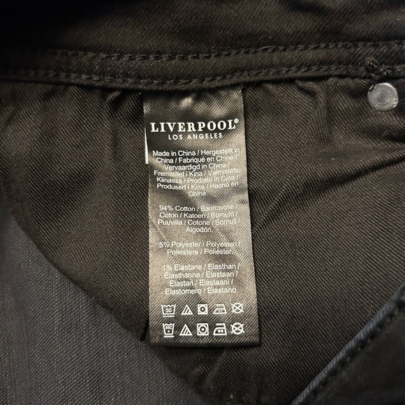 Men’s Liverpool Los Angeles Bond Skinny Jeans Black Size 30 - Picture 4 of 5